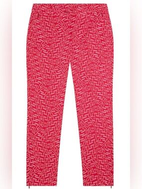 J. Lindeberg PIA PRINT PANT AZALEA OUTLINE BRIDGE SWIRL (WHITE/PINK)